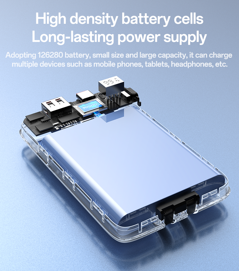پاوربانک PD و فست شارژ Yesido 20000mAh مدل YP85 22.5W - مشکی (گارانتی 18 ماه تعویض نیکان همراه)